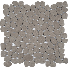 Grey Reconstituted Pebble Mosaic Interlocking - stone tile